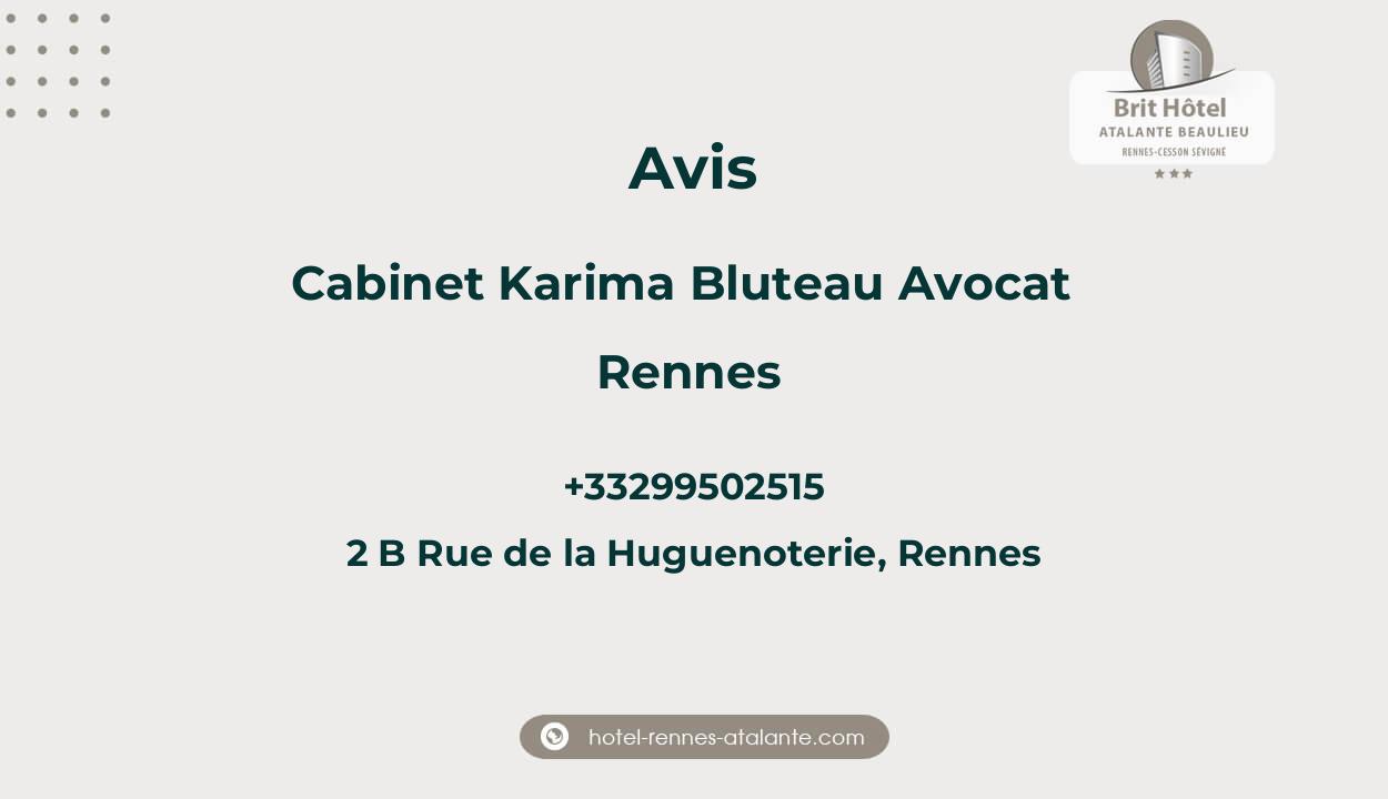Cabinet Karima BLUTEAU Avocat - Rennes - droit du travail