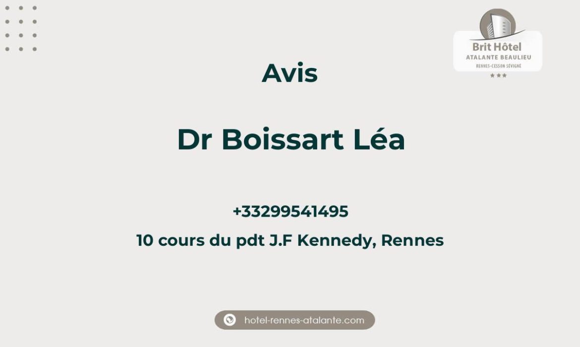 Avis sur Dr Boissart Léa, 10 cours du pdt J.F Kennedy, Rennes