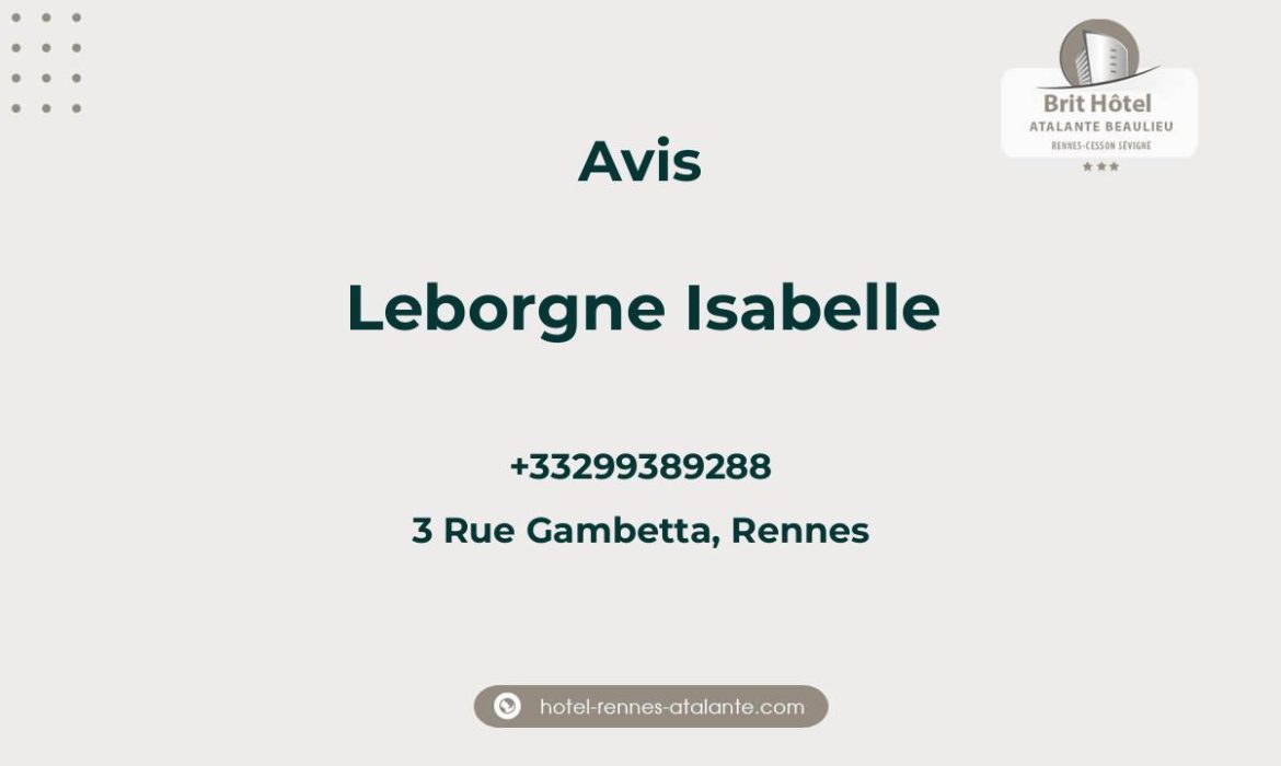 Avis sur Leborgne Isabelle, 3 Rue Gambetta, Rennes